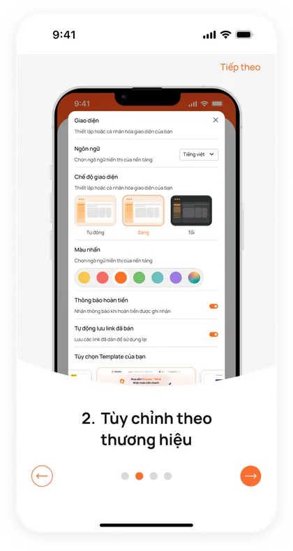Tùy chỉnh theo thương hiệu