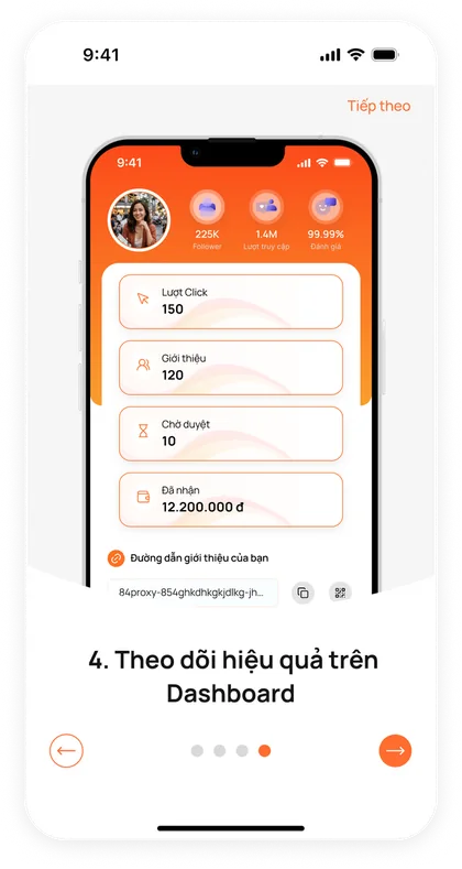 Theo dõi hiệu quả trên Dashboard